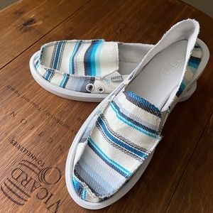 NEW Women's Sanuk Blanket Stripe Donna Slip On Shoes